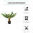 23.62'' Faux Palm Tree in Cement Pot