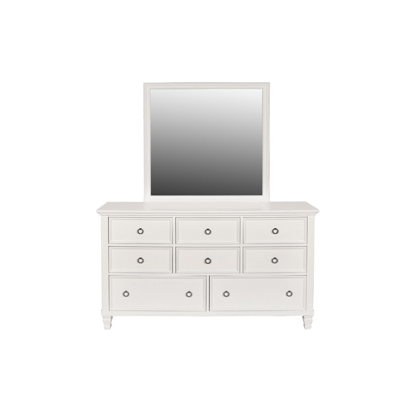 Commode 8 tiroirs avec miroir 