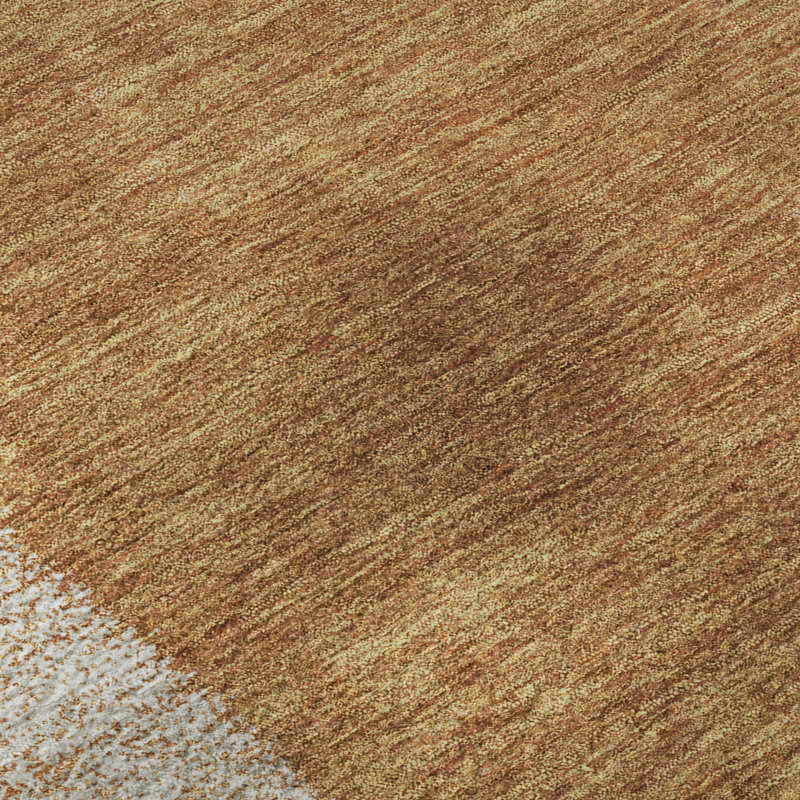 Tapis abstrait lavable à la machine de qualité supérieure Mayfield AMF2341, Rouille, 1 pi 8 po x 2 pi 6 po