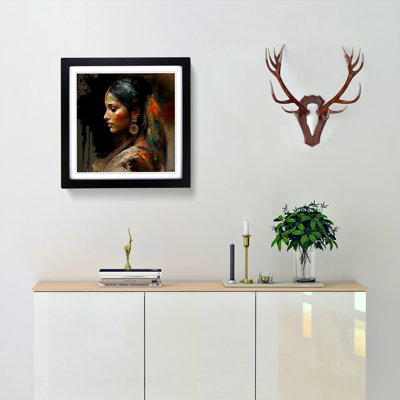 Indian Woman Abstract Art No.1 - Framed Print