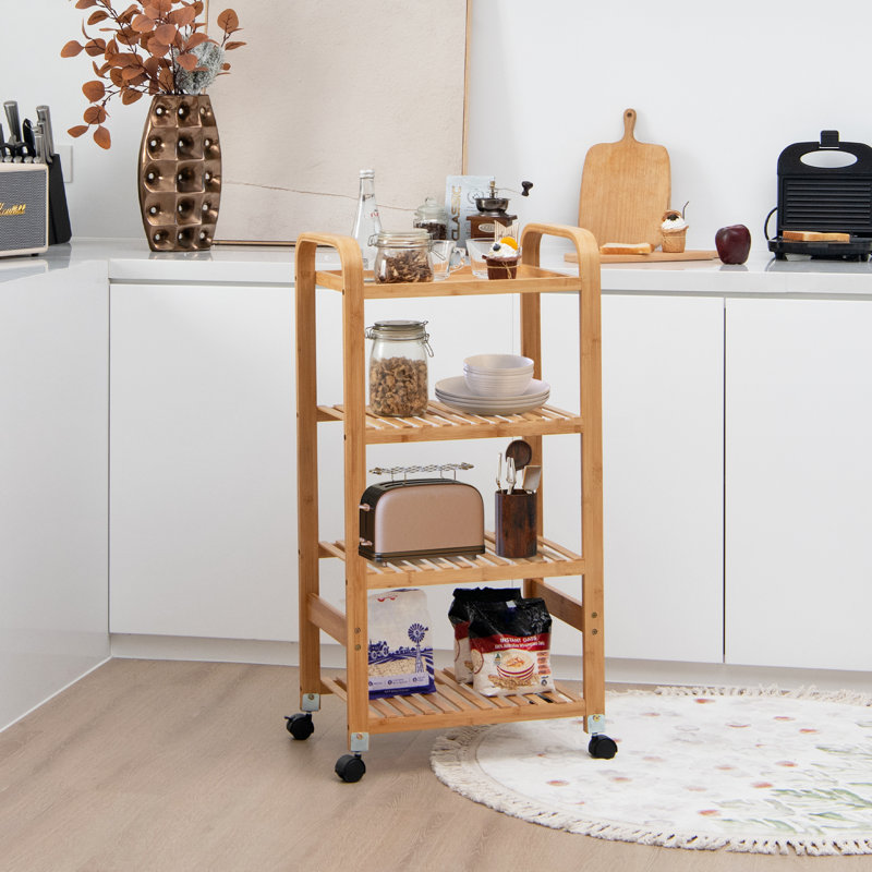 Acquanetta Solid Wood Kitchen Cart
