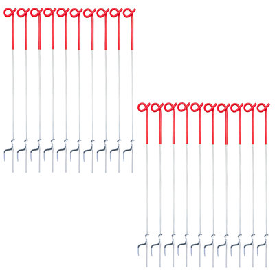 20 Pack 41inch Pig Tail Step-in Fence Posts – Temporary Metal Stakes for Garden and Livestock, Easy to Install and Move