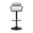 Adjustable Black Wood Bar Stoolwith Black Metal