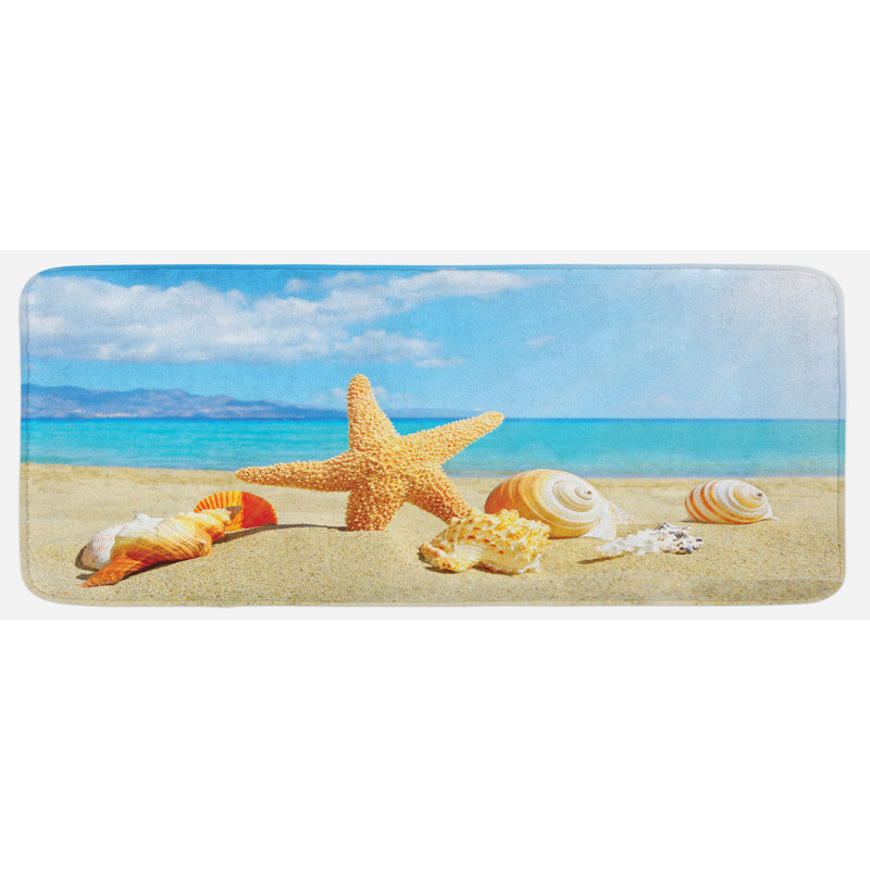 Coastal Polyester Kitchen Mat
