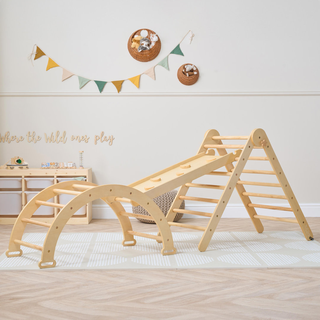 Scala Montessori 3 in 1 Pikler Climbing Frame with Climbing Wall