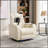 270 Degree Swivel PU Leather Power Recliner With Tray Table, Phone Holder, Cup Holder, USB Port, And Hidden Arm Storage For Modern Living Rooms-1738318640
