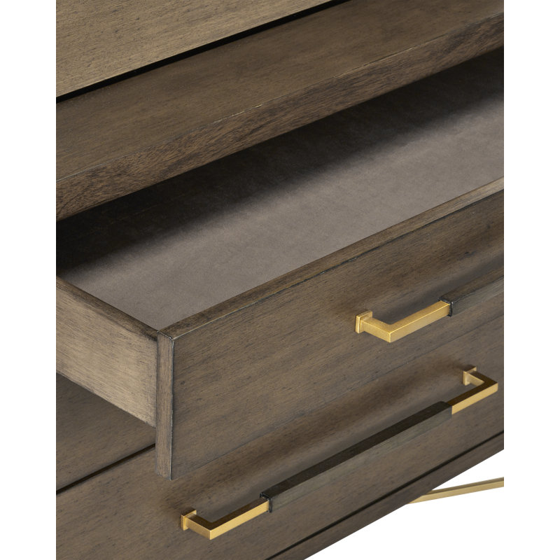 Chanterelle Foldable Secretary Desk with USB Ports and Drawers