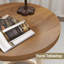 2 pièces table d'appoint ronde de table d'appoint table de chevet avec plateau et pieds naturels-1449557353