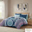 Polyester Geometric Coverlet Set