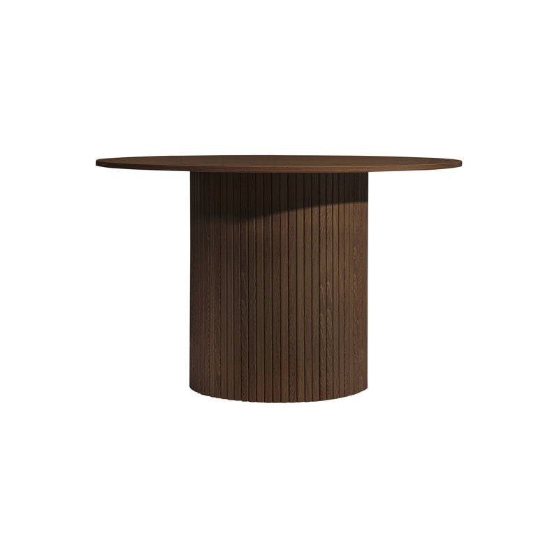 Suire ROUND FLUTED DINING TABLE , Brown