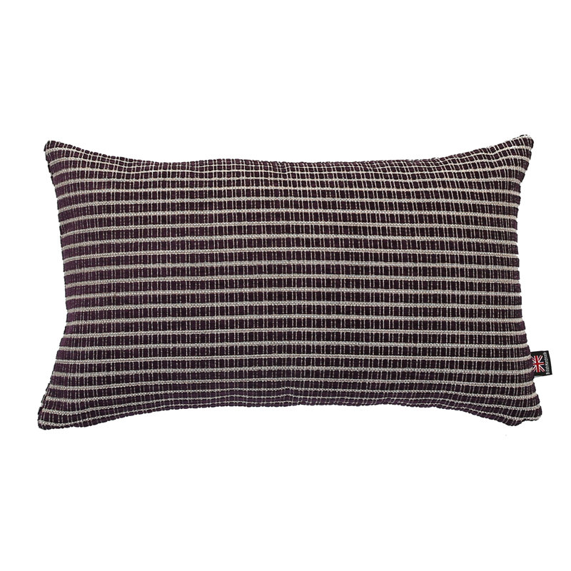 Alpine Striped Rectangular Throw Cushion, Purple