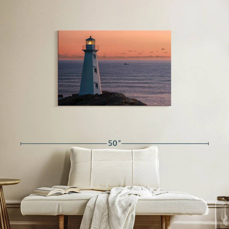 Bateau Aletra et phare de Cape Spear, H 24 po x l 36 po