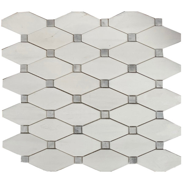 Marble Octagon and Dot Mosaic Wall & Floor Tile