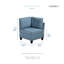 Chaise de coin modulaire moderne Mid-Century de 26 po Veline avec revêtement en tissu texturé, rangement dissimulé sous le siège, détails capitonnés