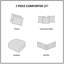 Édredon très grand taupe en chenille - 7 pièces avec et coussins décoratifs inclus-119384113