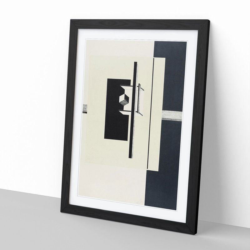 Avant Garde by El Lissitzky - Picture Frame Painting, 65cm H x 48cm W x 2cm D, Black Framed
