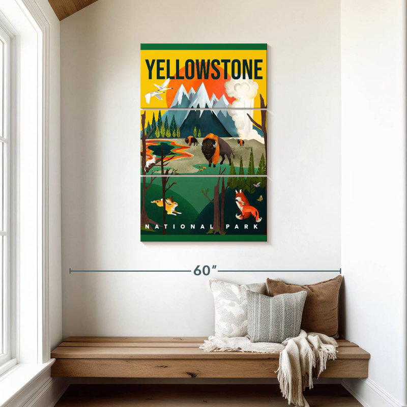 Alvord Yellowstone Park, H 45 po x l 28 po
