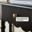 Console rétro en bois massif noir-1711271481