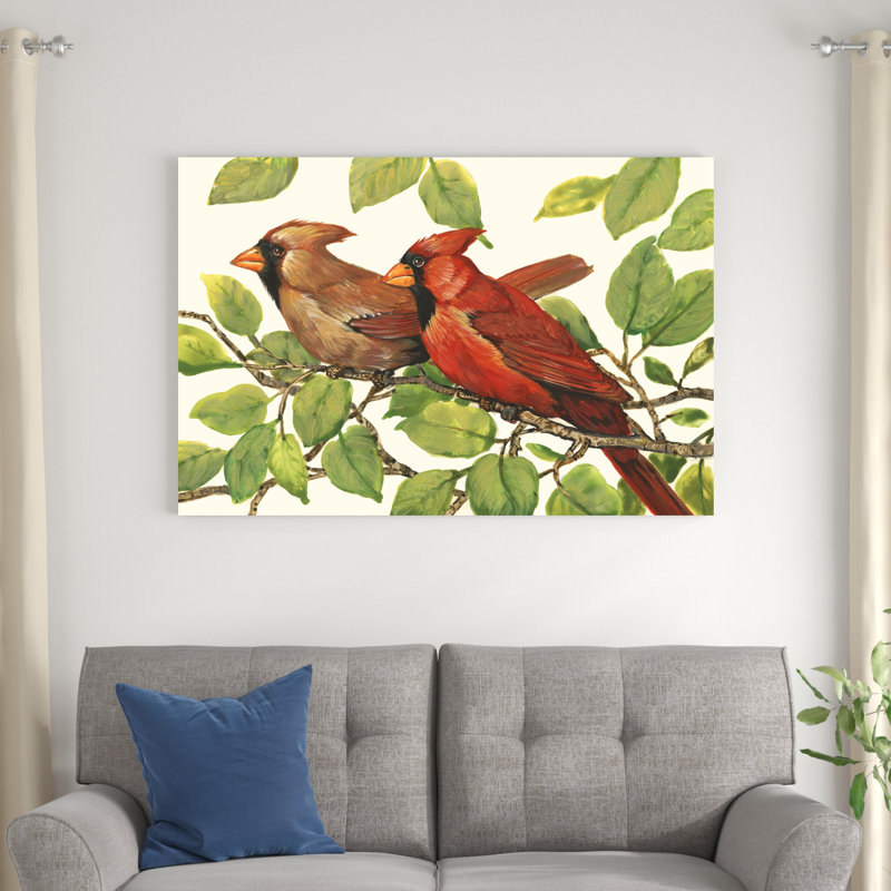 «Cardinals» par Tim Ottoole - impression sur toile tendue, H 32 po x l 48 po
