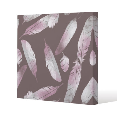 Imprints bird feathers Slim Style Canvas Print