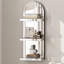 Étagère murale arquée en miroir, 3 niveaux flottants, 42,5 po H × 15 po L × 7,5 po P – Style glam moderne, gain de place