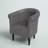 Liam Faux Leather Barrel Chair-1510817034