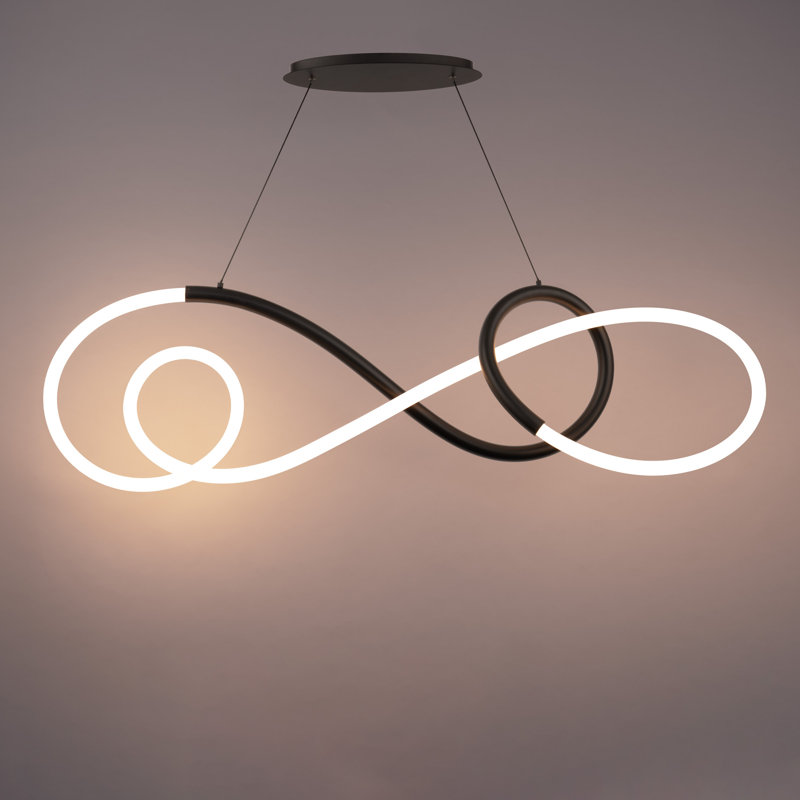 Solo 1 - Light LED Chandelier, Black