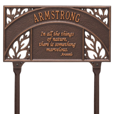 Aristotle Personalized Garden Sign