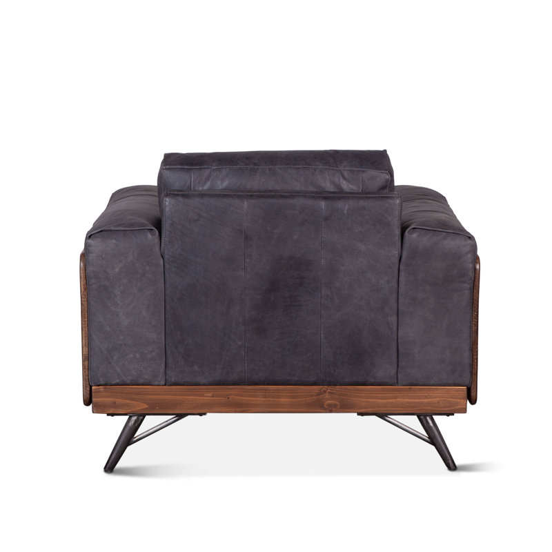 Fauteuil en cuir pleine fleur 41 po