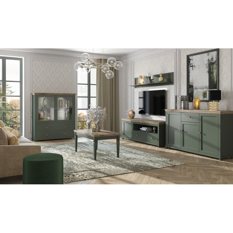 Sabatino 181cm Sideboard, Green/Lefkas Oak
