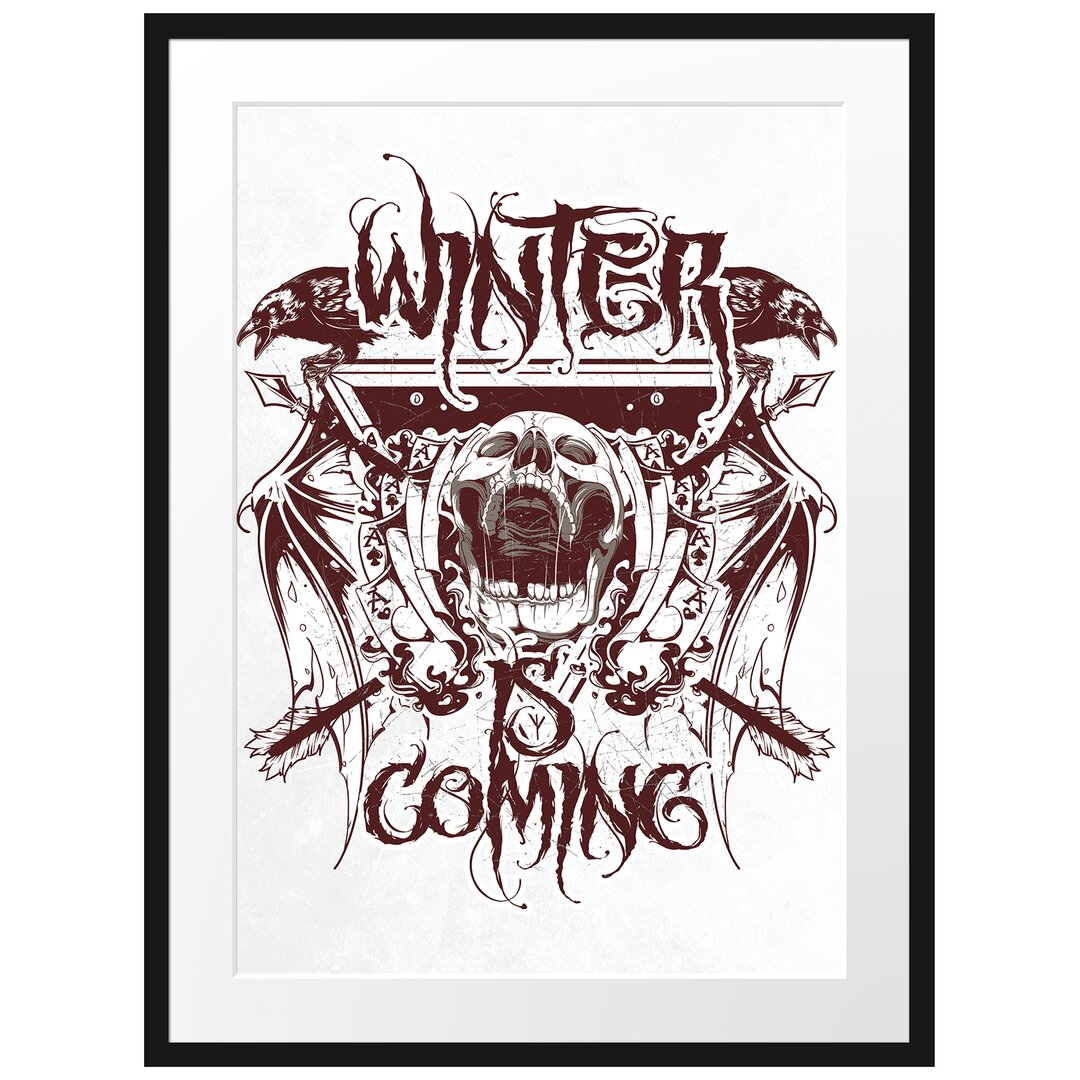 Gerahmtes Poster Winter is Coming Light