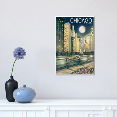 Chicago II by Old Red Truck - Wrapped Canvas Print