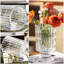Vase piédestal en cristal nervuré, vase décoratif en verre pour fleurs et centres de table