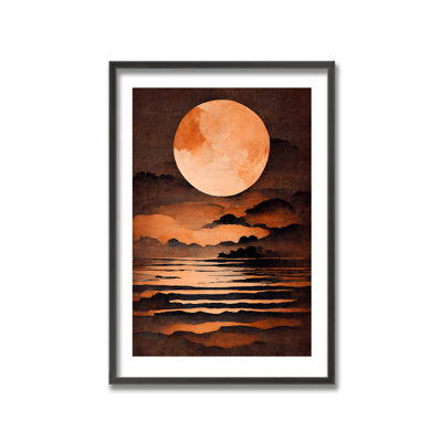 «Nature Inspired Full Moon» par Treechild, œuvre d'art sur papier encadrée 