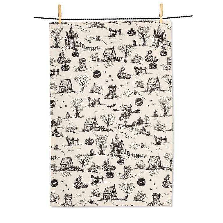 Halloween Toile Kitchen Towel