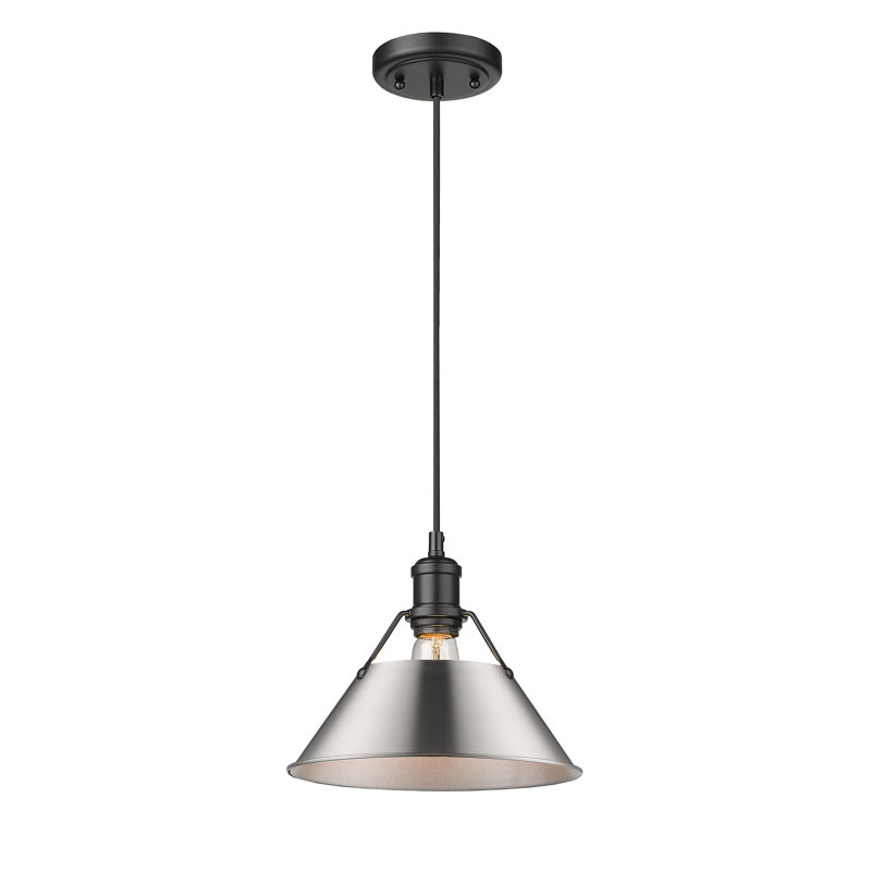 Weatherford 1 - Light Pendant, Pewter, Matte Black, 130" H x 10" W x 10" D