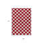 Tapis intérieur lavable à pois rouge et ivoire 5 pi x 8 pi