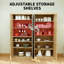 Armoire de rangement de 71 po de hauteur, armoire de rangement haute avec 4 portes et tablettes réglables, armoire de rangement de style campagnard brun-709934514
