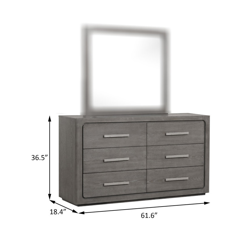 Commode contemporaine Crowthorne, gris chaud, Gris chaleureux