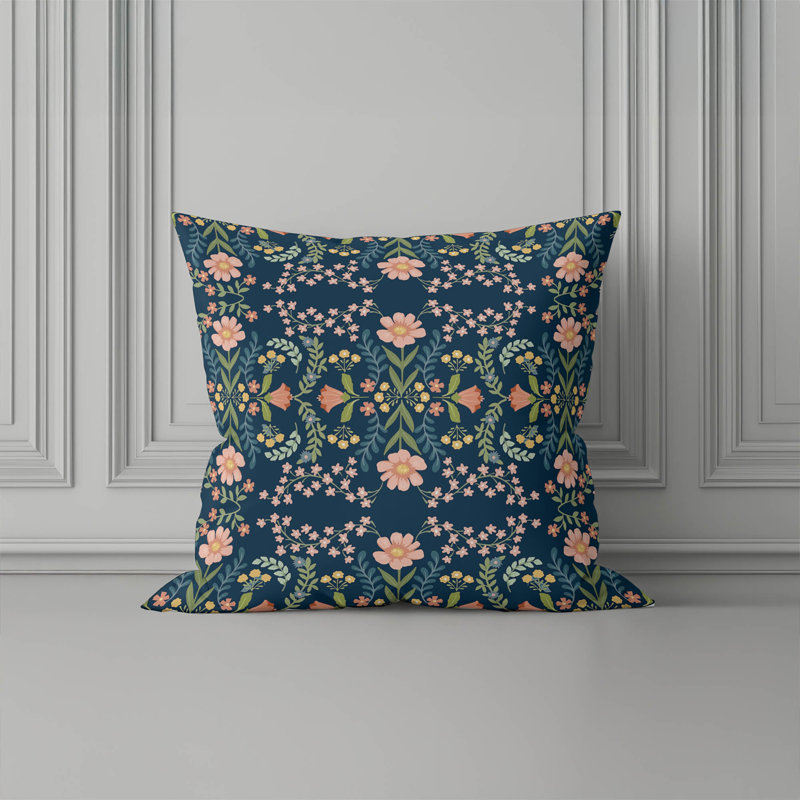 Cecelia Indoor Throw Pillow, Blue, 18"H x 18"W