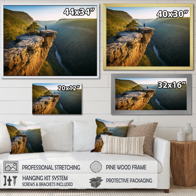 Arkansas Whitaker Point I - art mural grand Arkansas, H 12 po x l 20 po x P 1 po, Toile tendue