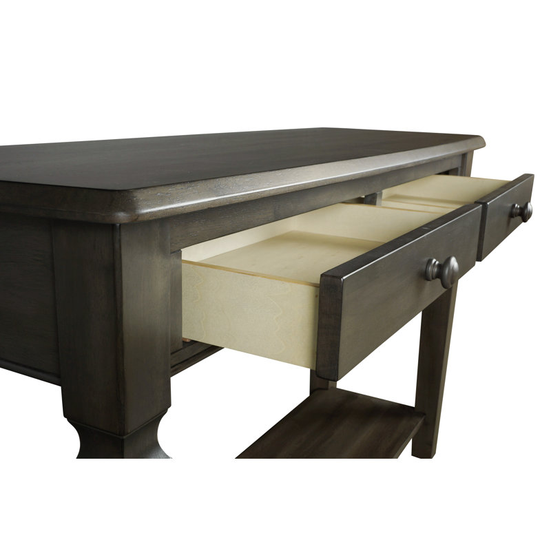 Console en bois massif 48 "Leta, Gris