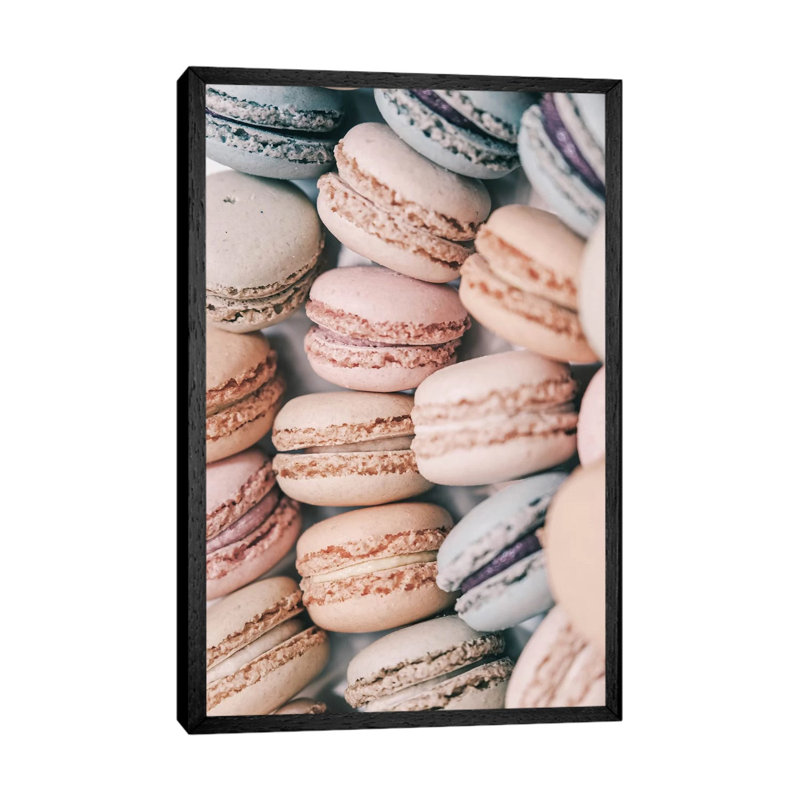 Pastel Macarons by Grace Digital Art Co - Floater Frame Gallery-Wrapped Canvas Giclée on Canvas, Black