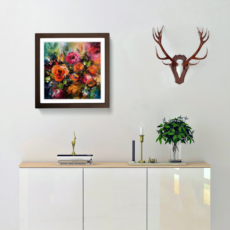 Single Picture Frame Print on Wood, Walnut