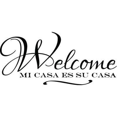 Décalcomanie murale welcome welcome