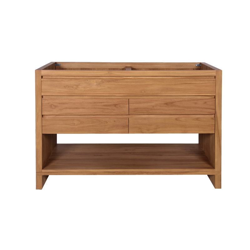 Base de meuble-lavabo simple 48 po Walczak seulement, Teck naturel