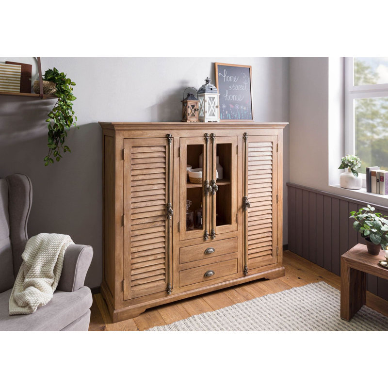 Toulouse 160cm Solid Wood Sideboard, Beige Oiled