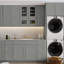 Armoire de base de meuble-lavabo gris en contreplaqué Shaker-63758090