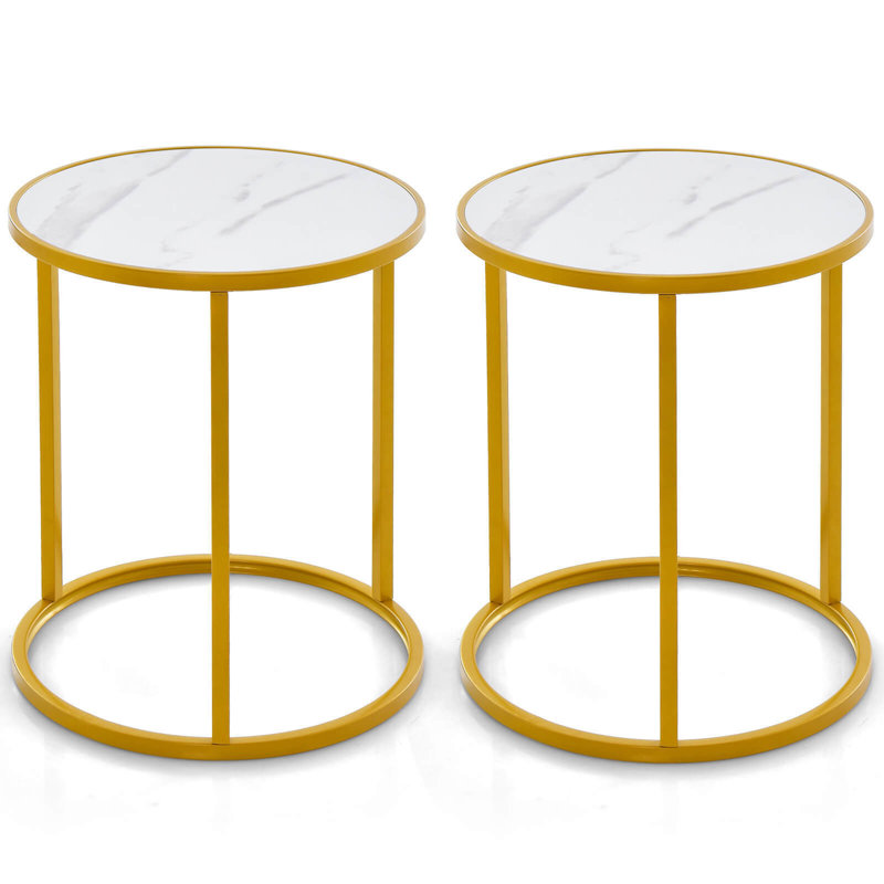 Xenie Tray Top End Table Set, 19.5" H x 16" W x 16" D