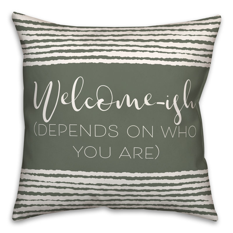 Coussin décoratif, H 18 po x l 18 po, Sauge